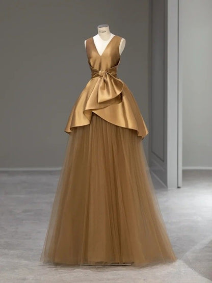 A Line V Neck Formal Dress Long Party Dress Evening Dress Prom Dresses