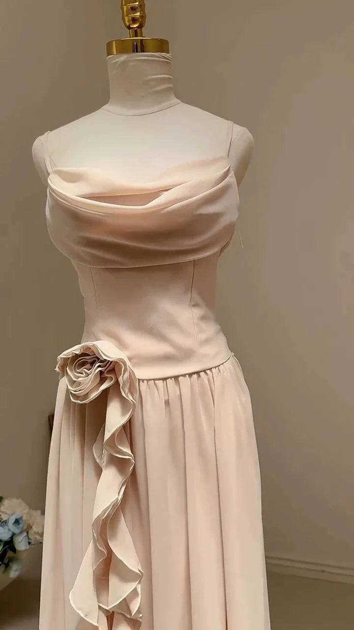 Chiffon A-line Scoop Simple Party Dress Prom Dress