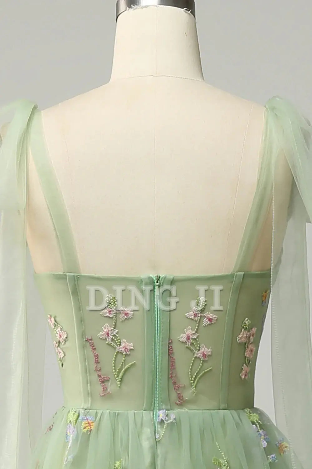 DingJiDress Prom Dress A Line Spaghetti Straps Corset Long Embroidery Formal Women's Dresses Wedding Guests Dresses
