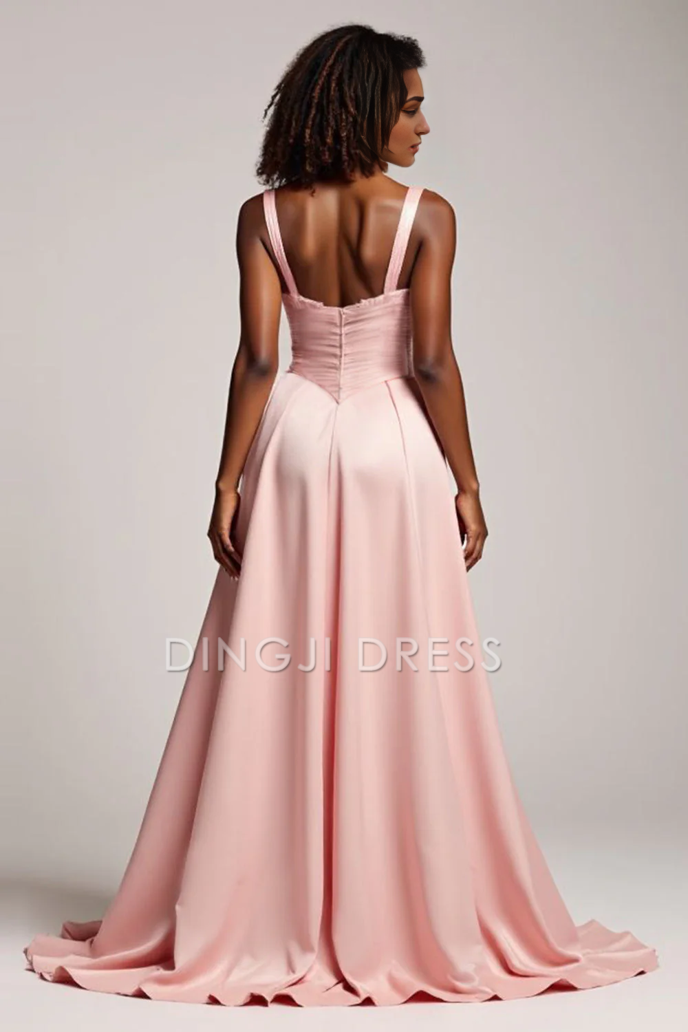 DingJiDress High Quality Dress Elegant A Line Sweetheart Pleated Corset With Slit Fashion Long Prom Dress