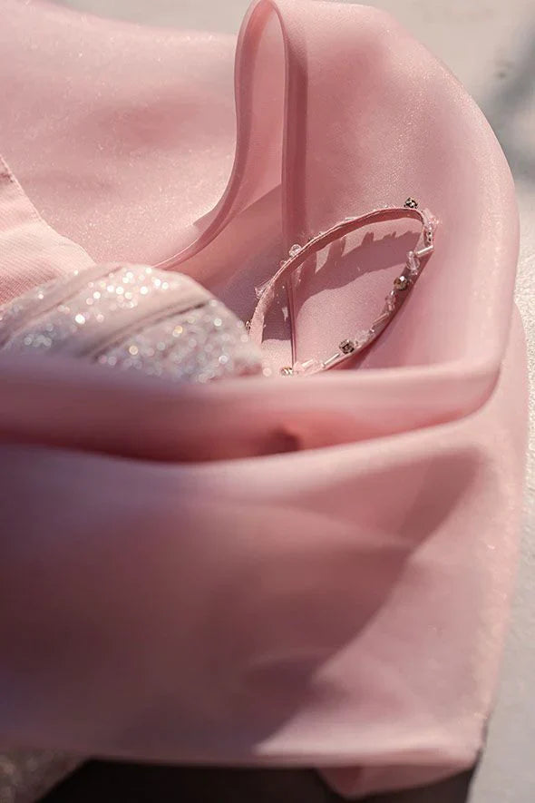 Off shoulder mesh chiffon elegant dress, ball skirt, party dress