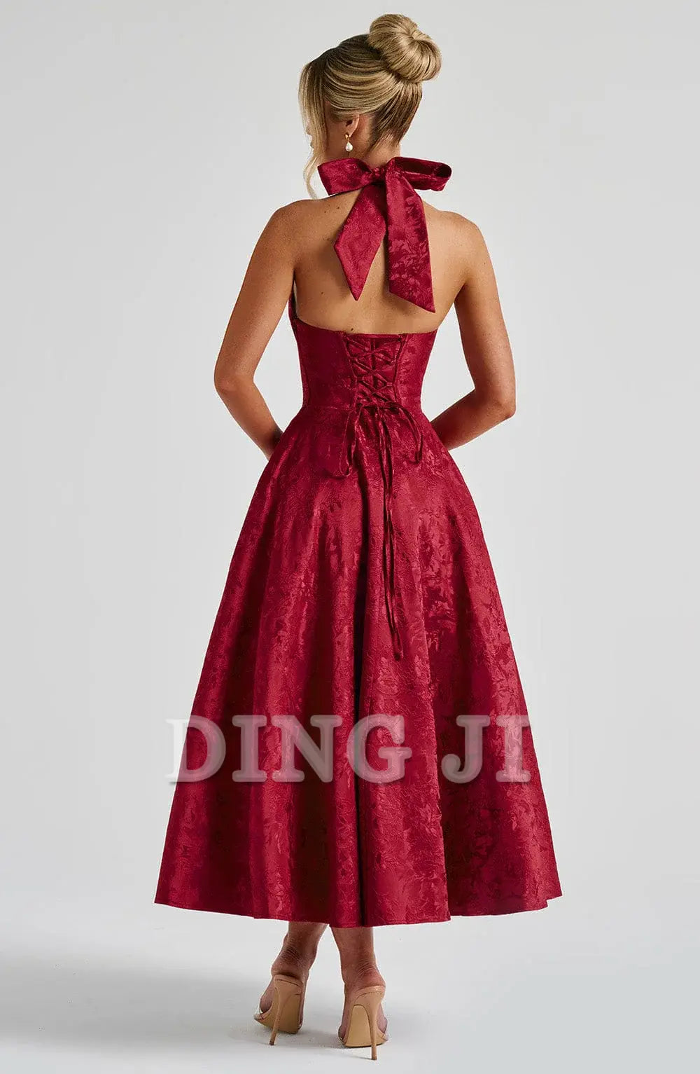 DingJiDress Bridesmaid Dresses A Line Plunge Neckline Backless Sexy Dresses High Quality Dresses Wedding Guests Dresses