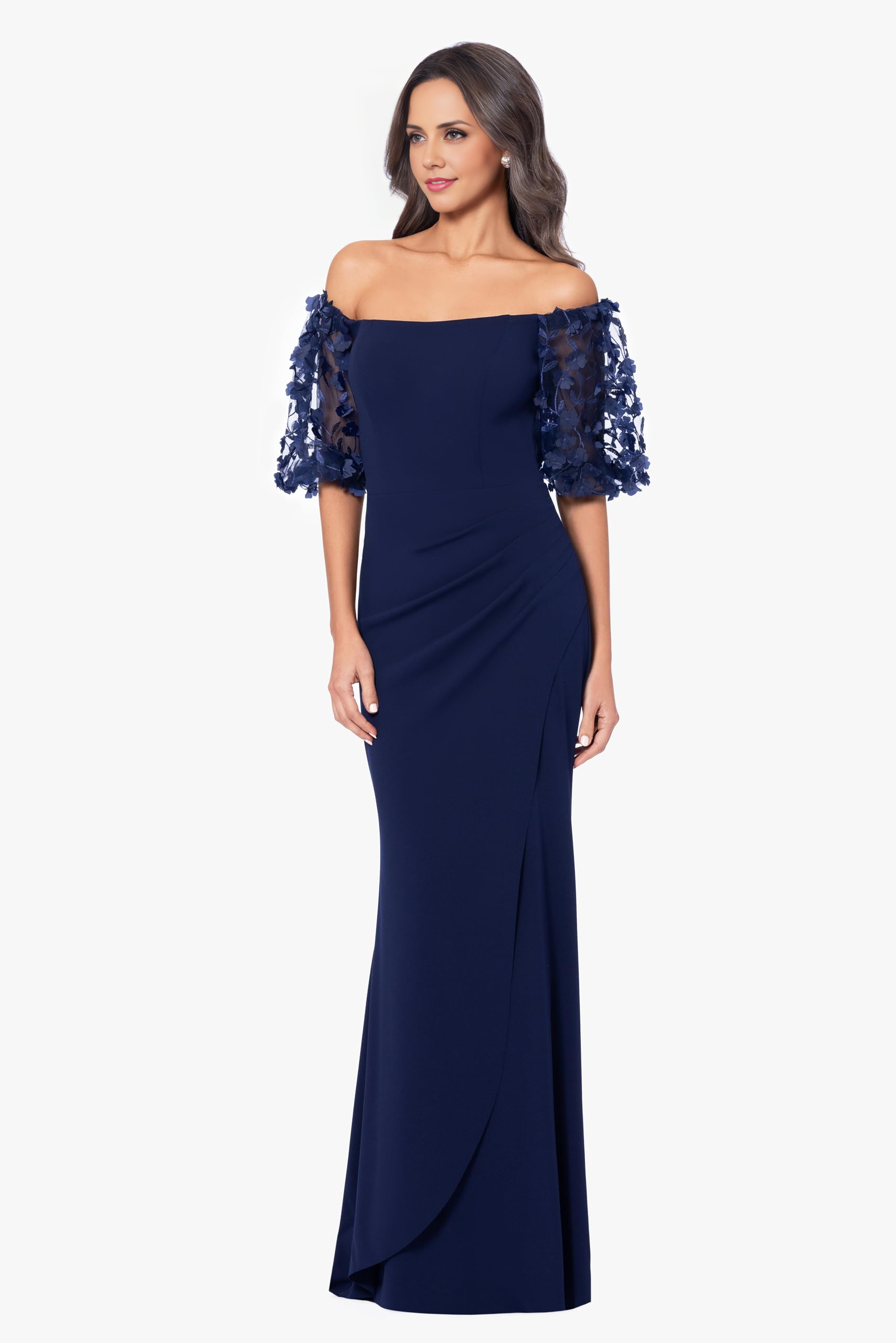 DingJiDress Mother of the Groom / Bride Dresses Women's Illusion Sleeve Off The Shoulder Long Dress Formal Dresses Wedding Guest Dress