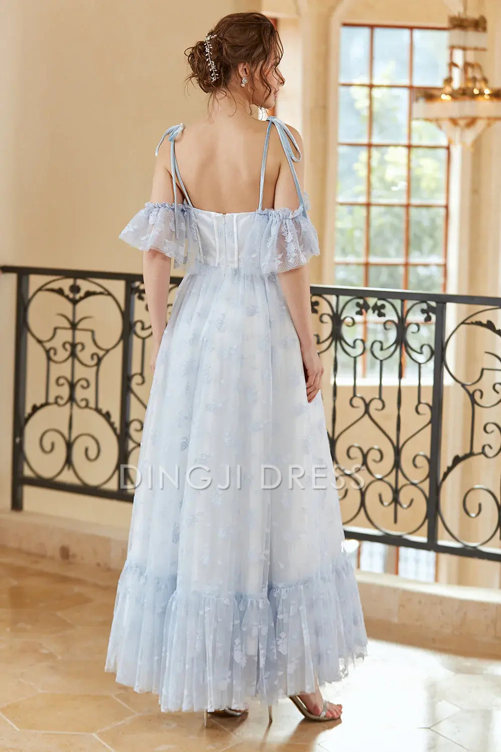 DingJiDress High Quality Dress Evening Dress Princess A Line Off The Shoulder Spaghetti Strap Ruched Fantastic Long Prom Dress