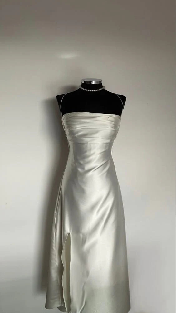 Sexy spaghetti straps Prom Dress With Spli