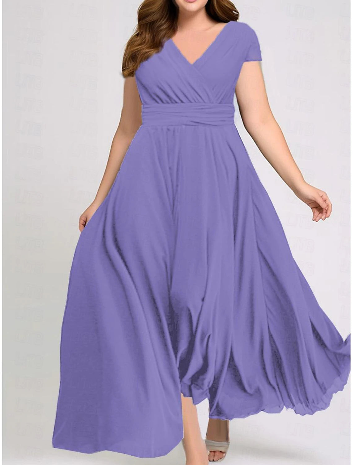 Women's Plus Size Prom Dress Party Dress Ruched V Neck Short Sleeve Vacation Black White Summer Spring