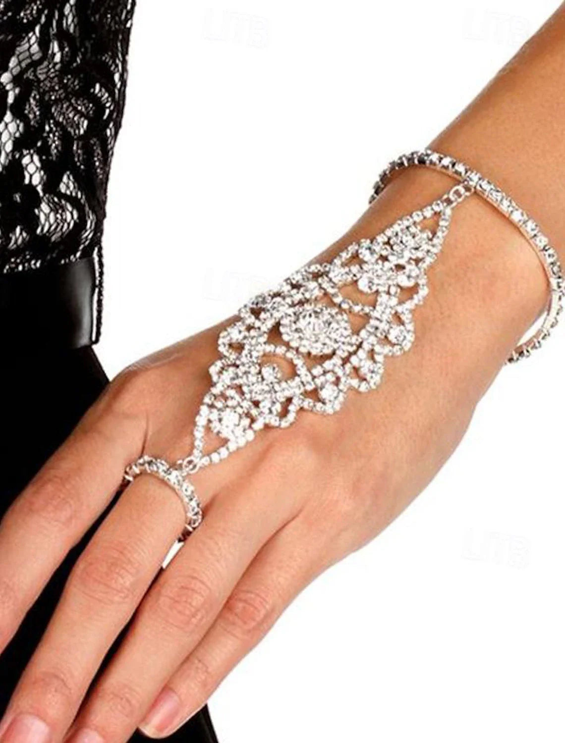 DingJiDress Women's Ring Bracelet / Slave bracelet Classic Precious Fashion Luxury Rhinestone Jewelry Silver / Gold For Gift Engagement