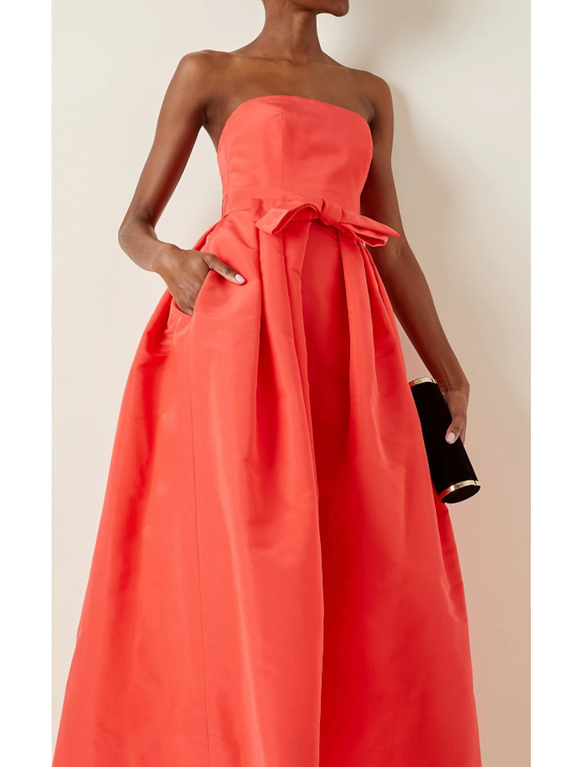 A-Line Cocktail Dresses Minimalist Dress Wedding Guest Homecoming Tea Length Sleeveless Strapless Satin with Sash / Ribbon Pure Color Derby Dresses