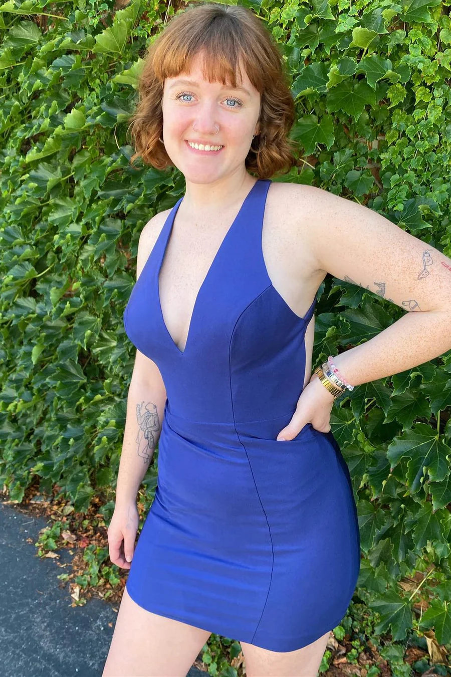 Regency Halter Tight Short Homecoming Dress ﻿