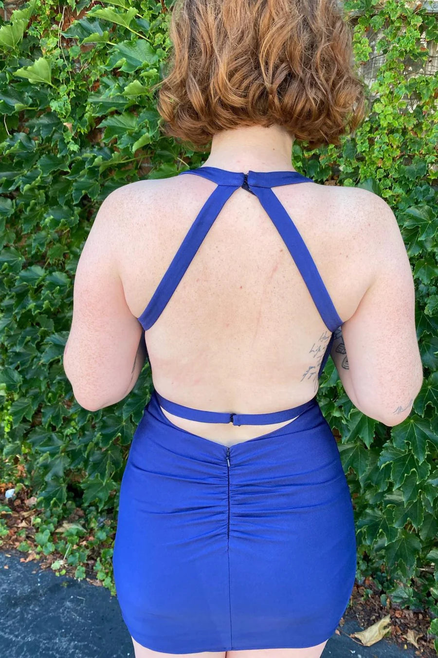 Regency Halter Tight Short Homecoming Dress ﻿