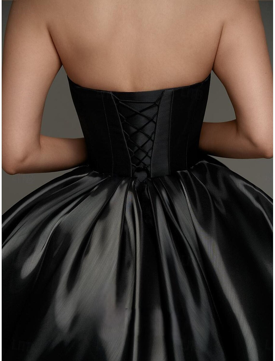 A-Line Homecoming Dresses Corsets Dress Holiday Graduation Short  Mini Sleeveless Strapless Satin with Ruched