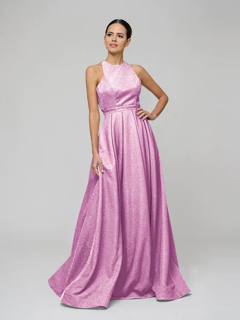 DingJiDress Floor Length Sparkly A Line Formal Party Prom Dresses Princess Ball-Gown