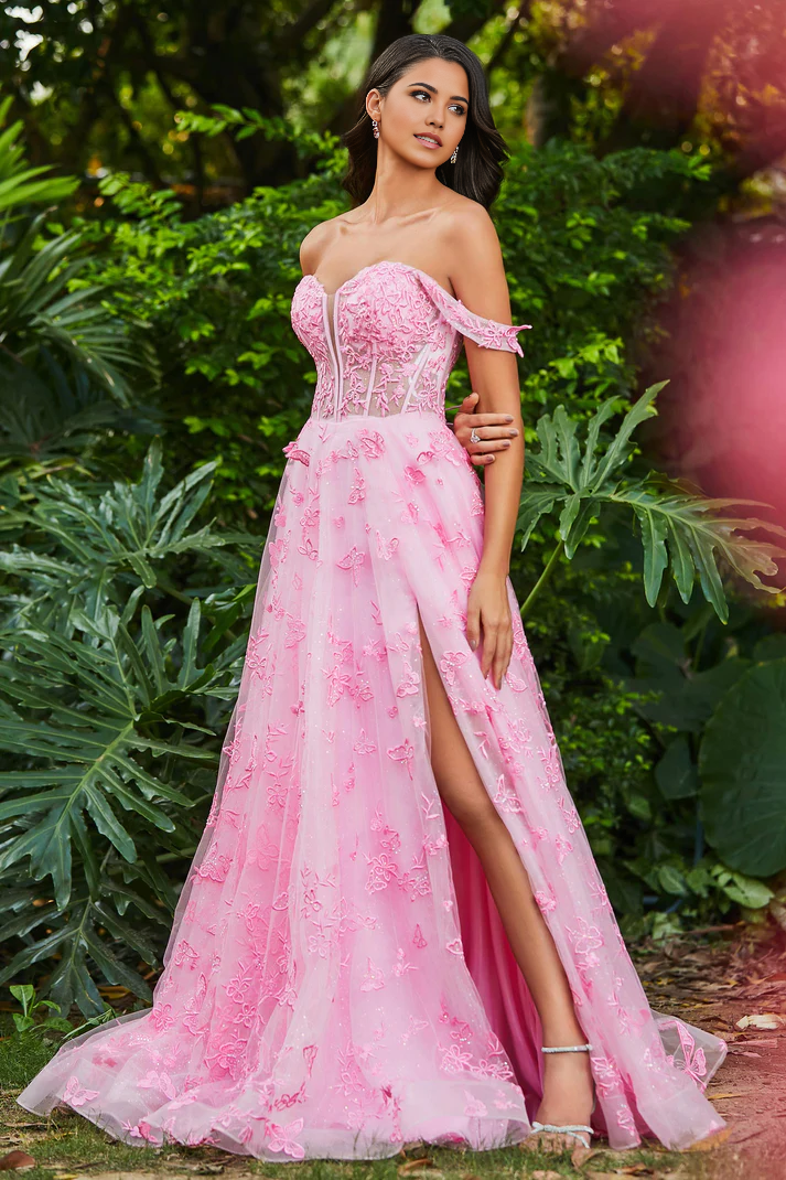 DingJiDress Formal Women's Dresses A-Line Sweetheart Strapless Lace Applique Slit Backless Lace Up Sweep Train Rhinestone Beaded Prom Dresses