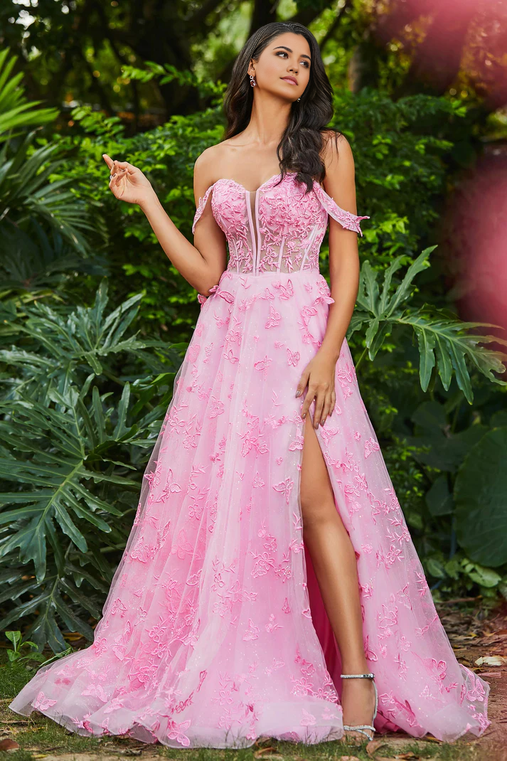 DingJiDress Formal Women's Dresses A-Line Sweetheart Strapless Lace Applique Slit Backless Lace Up Sweep Train Rhinestone Beaded Prom Dresses