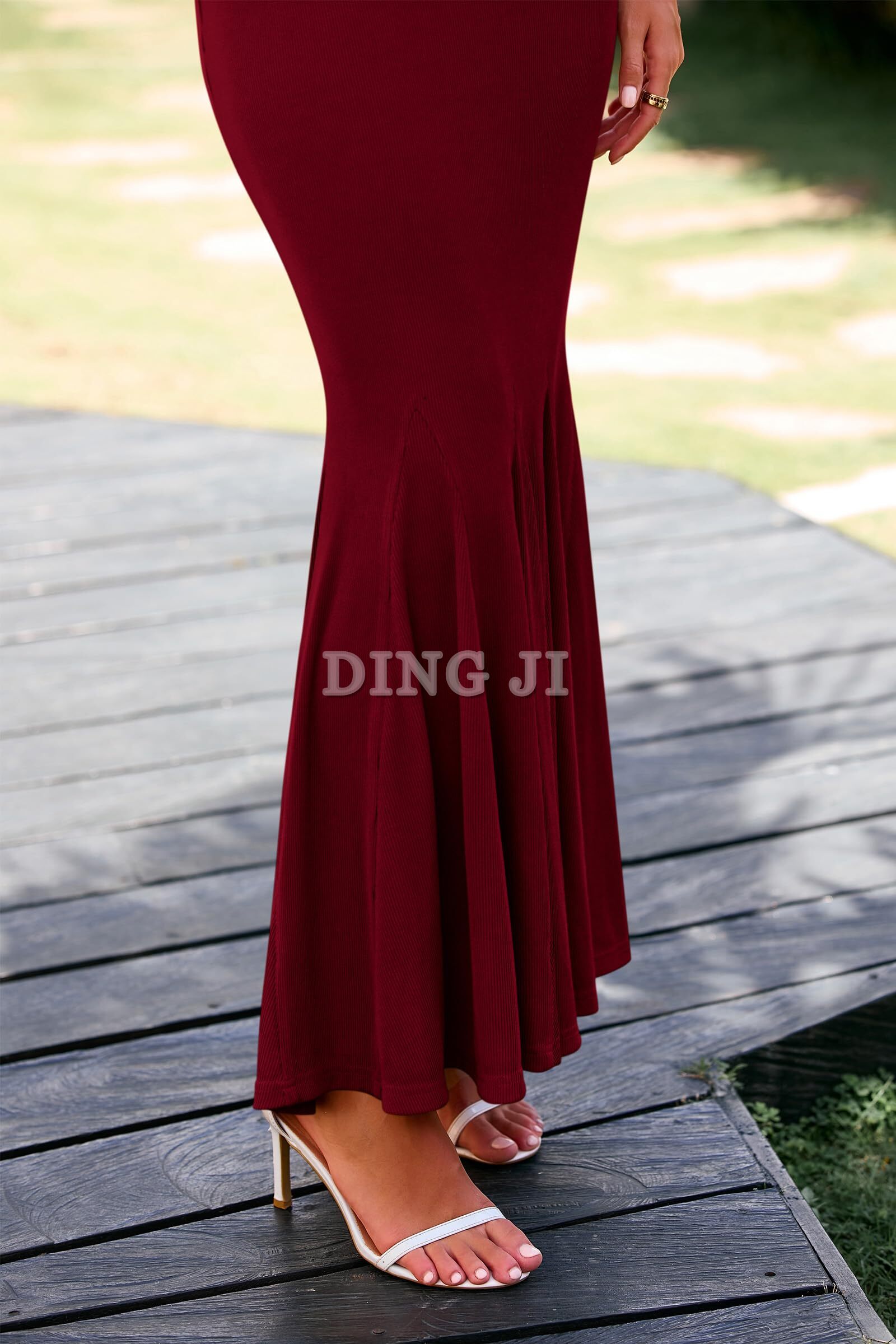 DingJiDress Prom Dress Women's Bodycon Long Maxi Dress Sleeveless Scoop Neck Mermaid Cocktail Party Dresses Formal Wear Dresses Wedding Guests Dresses