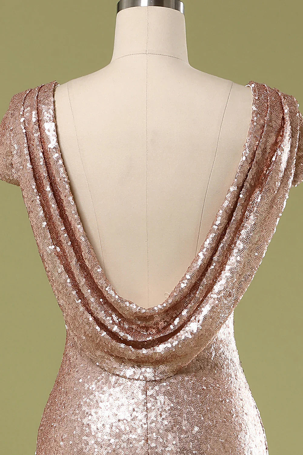 DingJiDress Sequins Pink Prom Dress