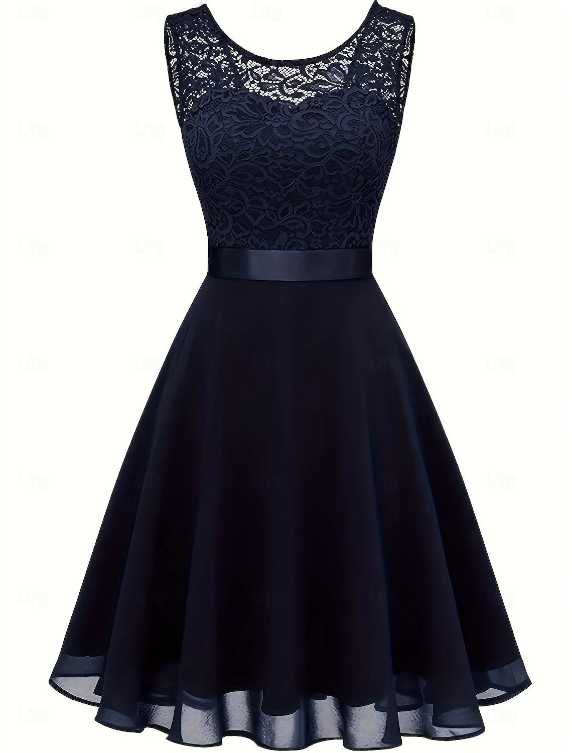 Women's Lace Dress Midi Dress Lace Wedding Party Elegant Formal Crew Neck Black White Dark Red Color