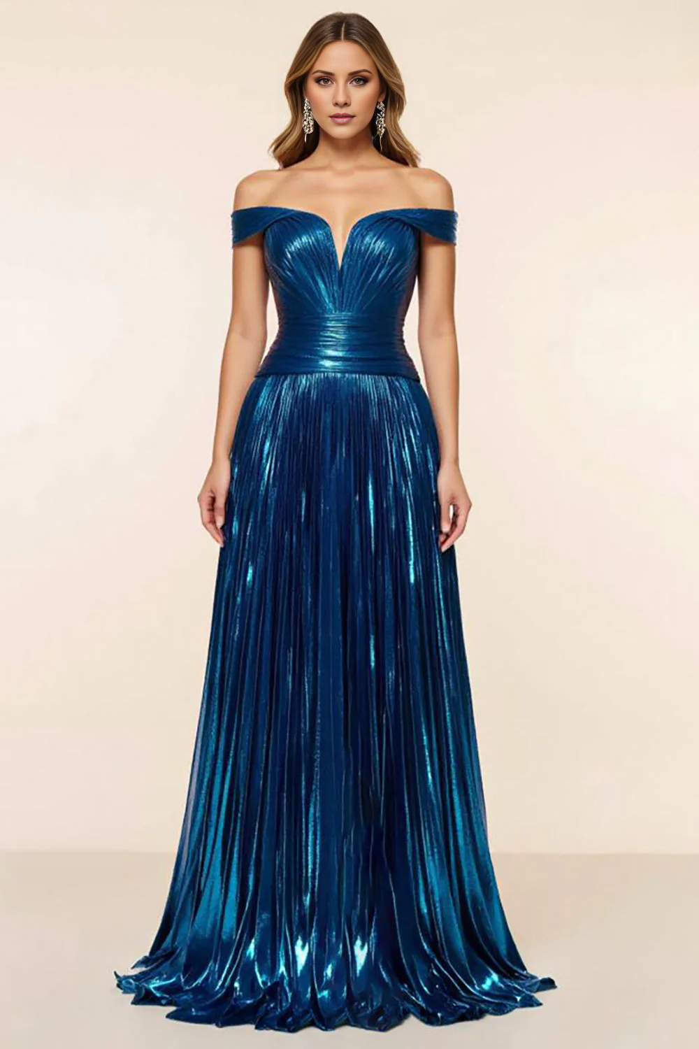 DingJiDress High Quality Dress A Line Off The Shoulder Sweetheart Satin Pleated Glitter Long Prom Dress