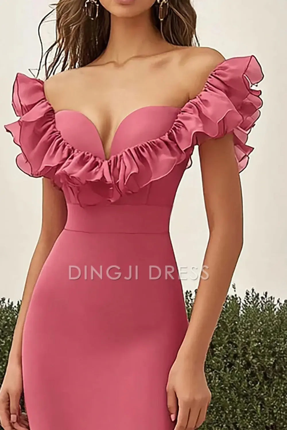 DingJiDress High Quality Dress Exquisite Mermaid Sweetheart Long With Ruffles Unique Prom Dress