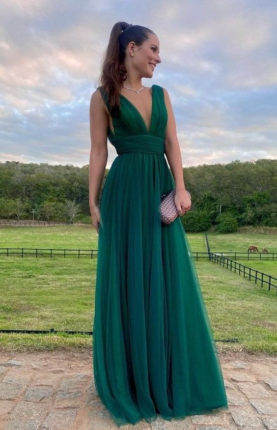 Elegant Princess Party Dress Green Ball Dress
