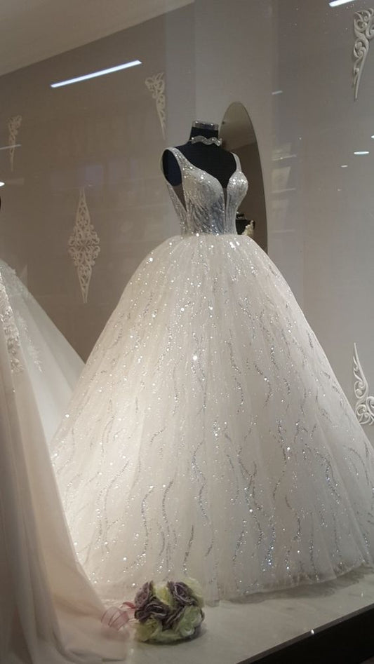 White Long Ball Gown Prom Dresses Wedding dress