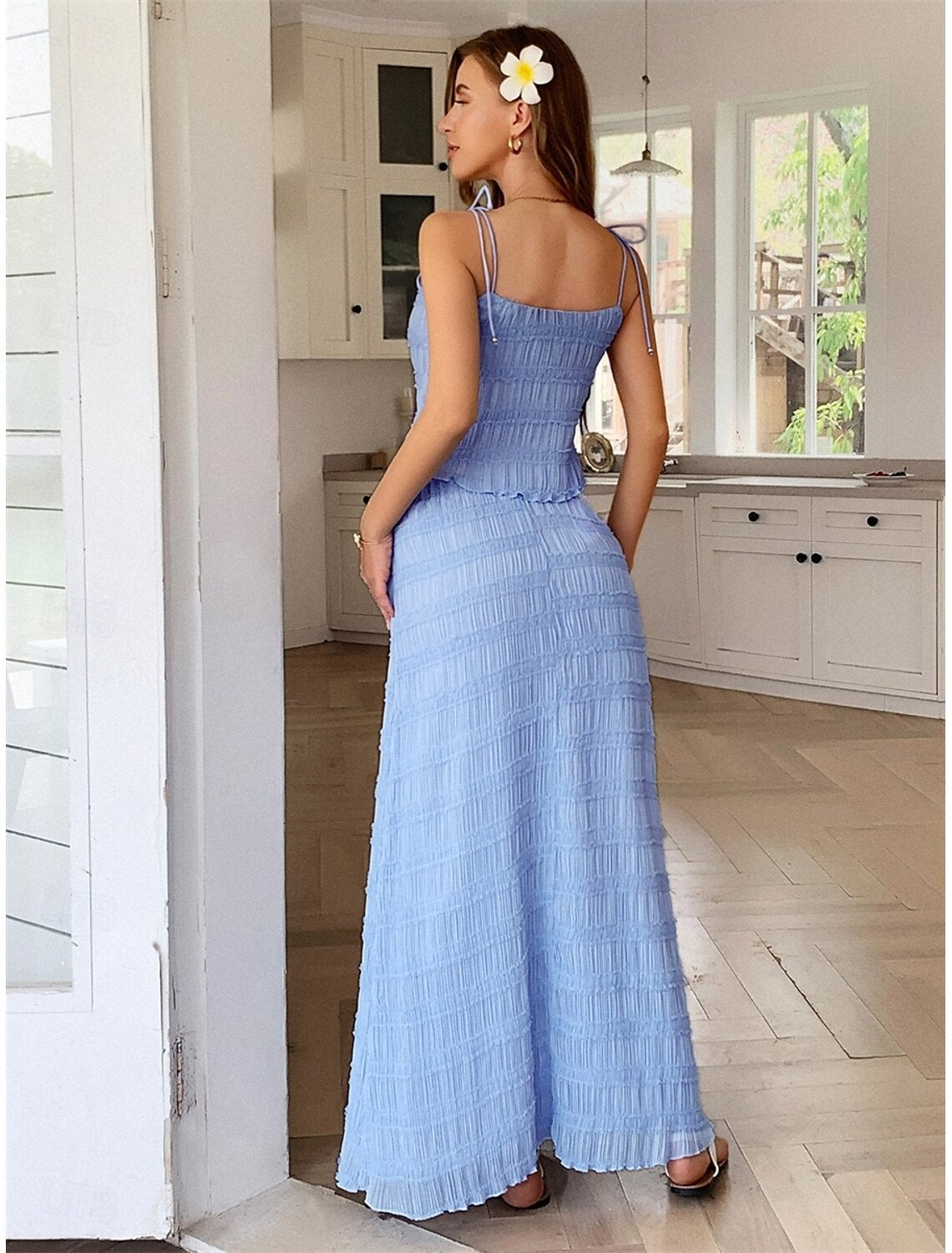 A-Line Quinceanera Dresses Elegant Dress Wedding Wedding Guest Ankle Length Sleeveless V Neck Polyester Backless with Ruched