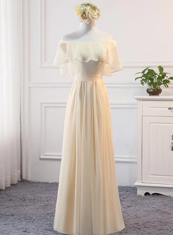 A-line Chiffon Bridesmaid Dress Long Party Gowns Bridesmaid Dresses