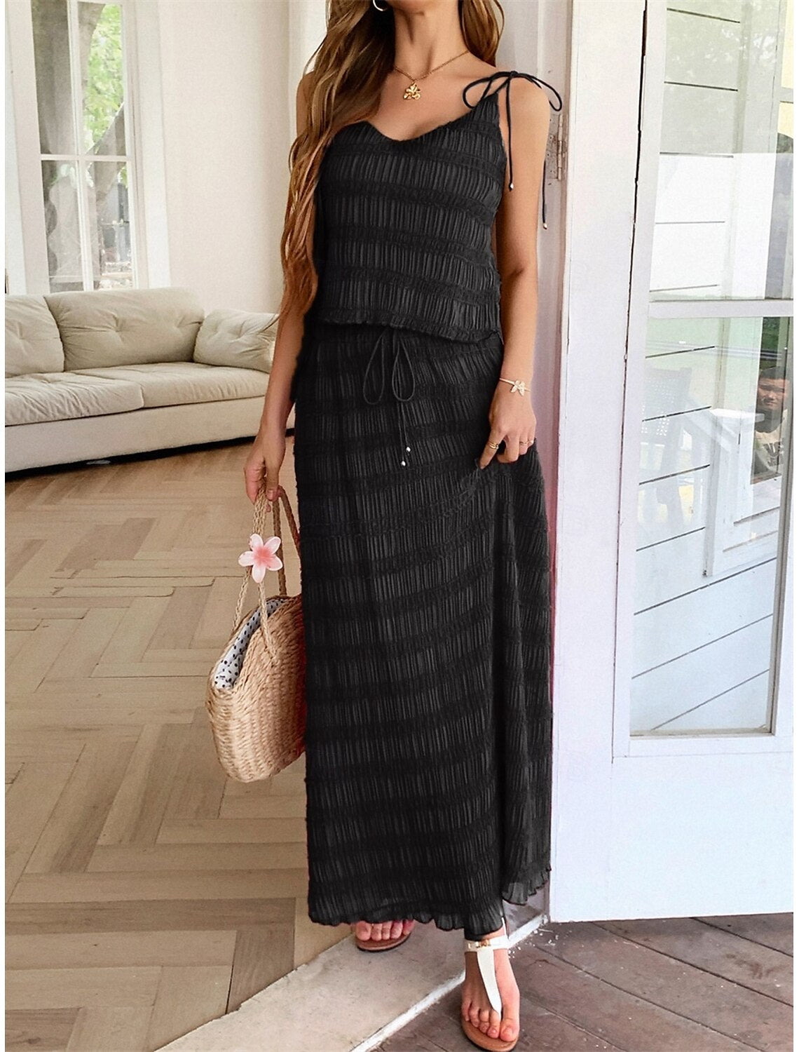 A-Line Quinceanera Dresses Elegant Dress Wedding Wedding Guest Ankle Length Sleeveless V Neck Polyester Backless with Ruched