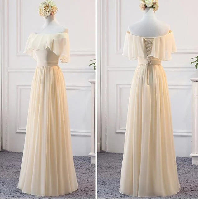 A-line Chiffon Bridesmaid Dress Long Party Gowns Bridesmaid Dresses