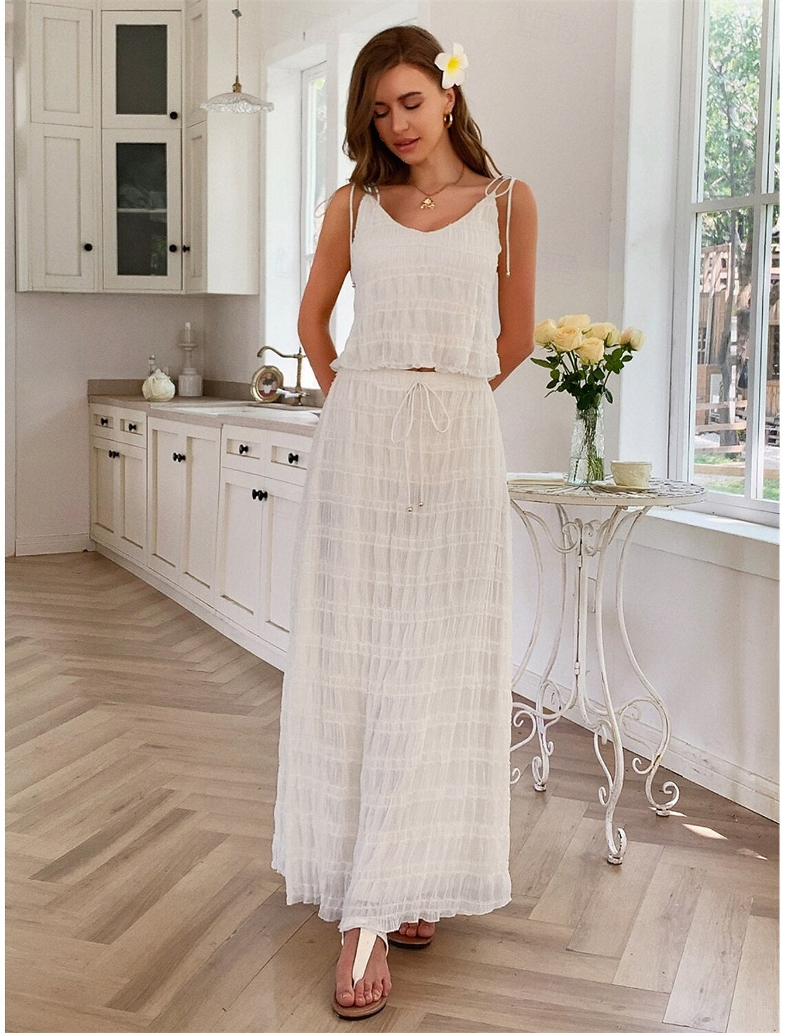 A-Line Quinceanera Dresses Elegant Dress Wedding Wedding Guest Ankle Length Sleeveless V Neck Polyester Backless with Ruched