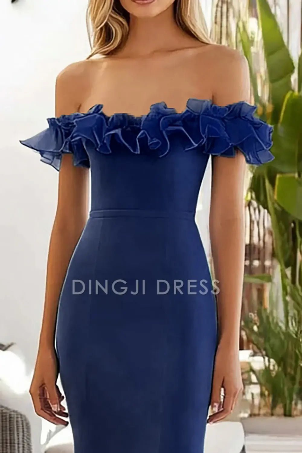 DingJiDress High Quality Dress Fashion Mermaid Off The Shoulder Ruffles Exquisite Long Prom Dress