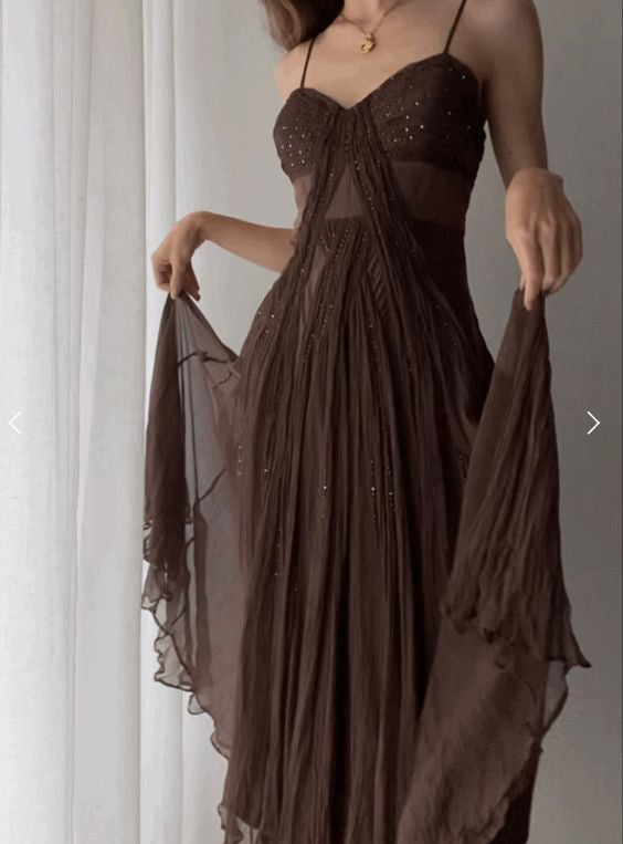 Brown Prom Dress Formal Dress Graduation Dresses