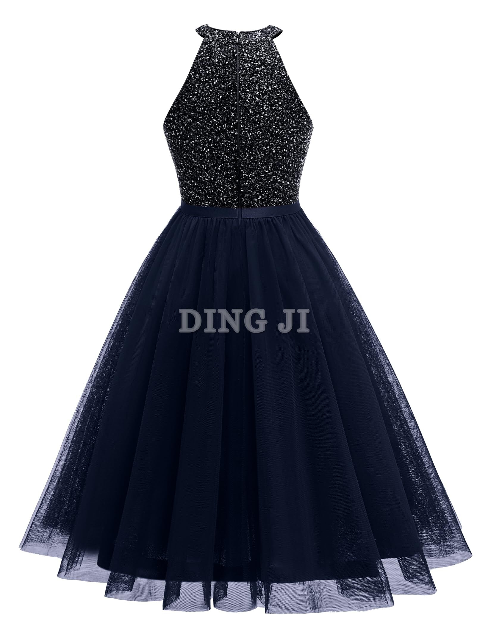 DingJiDress Prom Dress Homecoming Dresses Sequin Dress A Line Prom Cocktail Swing Tulle Dress Sparkly Formal Wear Dresses Wedding Guests Dresses