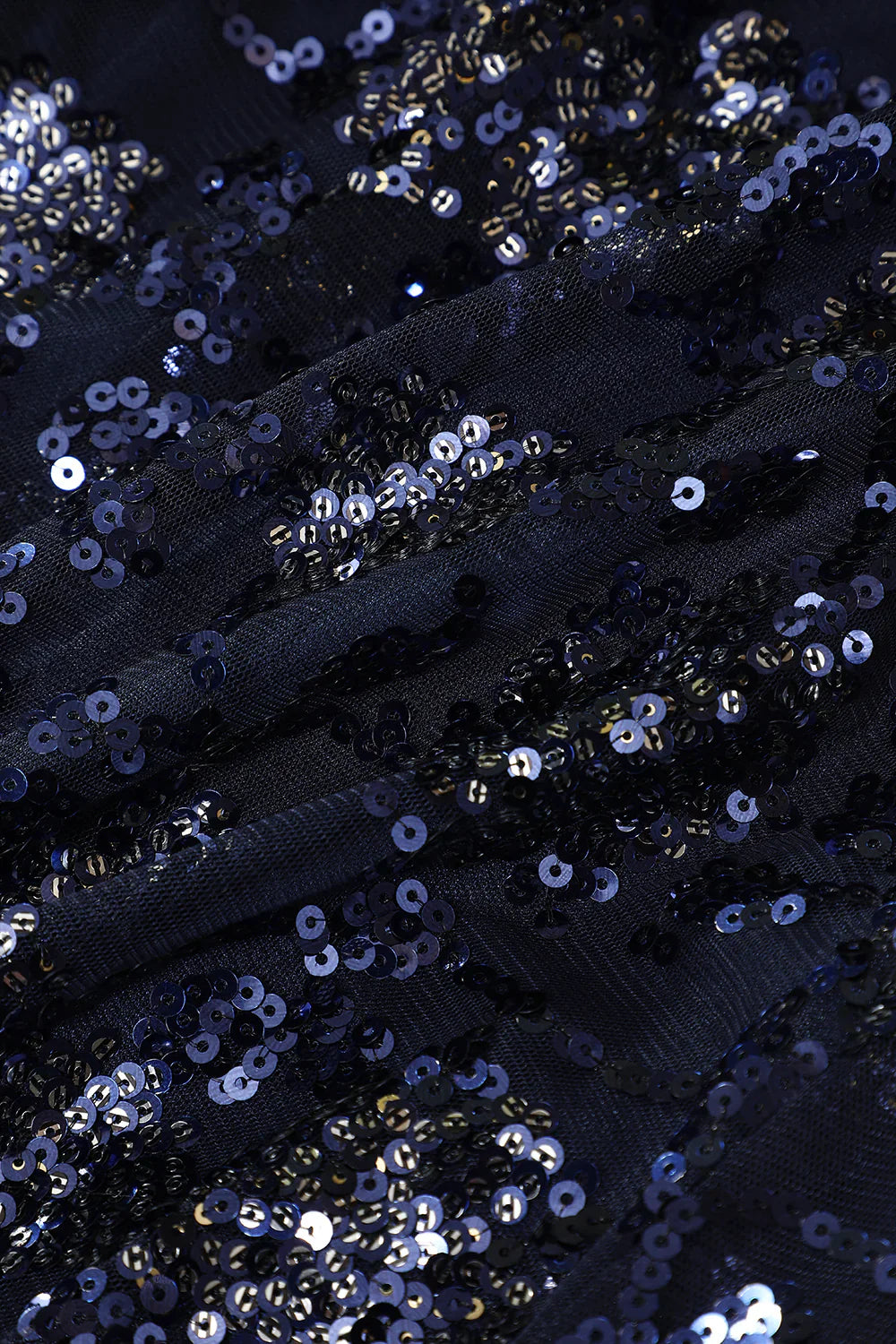 DingJiDress Navy Evening Dress with Beading Sequins