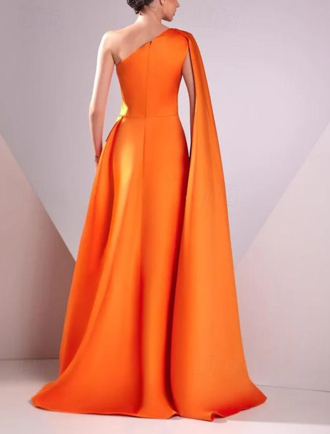 A-Line Evening Gown Elegant Dress Formal Floor Length Sleeveless One Shoulder Satin with Ruched Masquerade Dress
