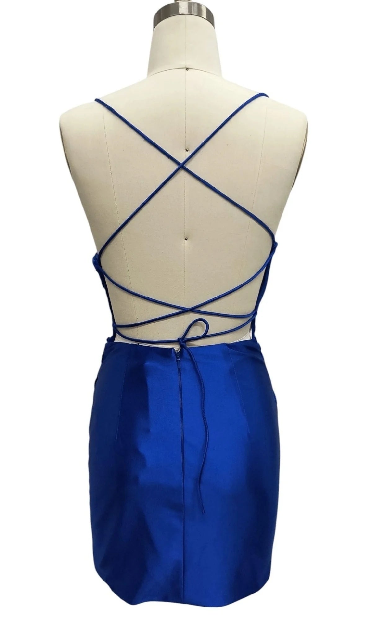 Royal Blue Mini Short Strap Dress