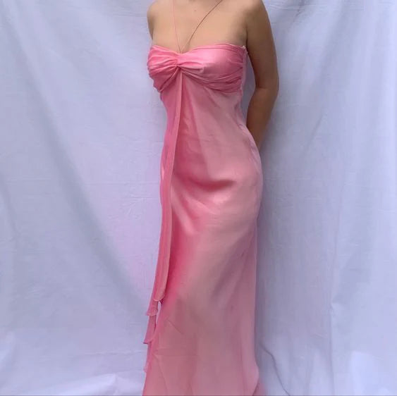 Pink Long Prom Dresses Sweet Formal Party Dress