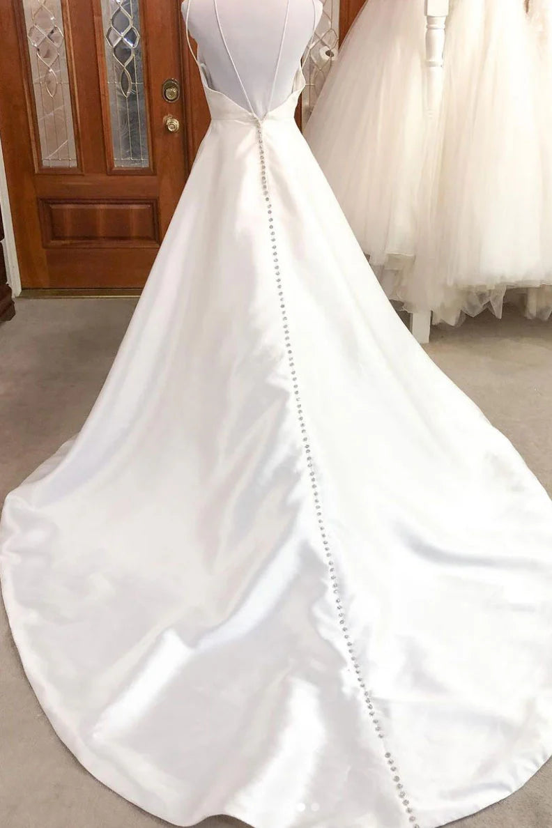 White off shoulder satin tea length prom dress white evening dress