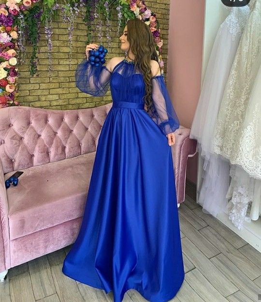lue Prom Dresses Elegant Long Formal Dress