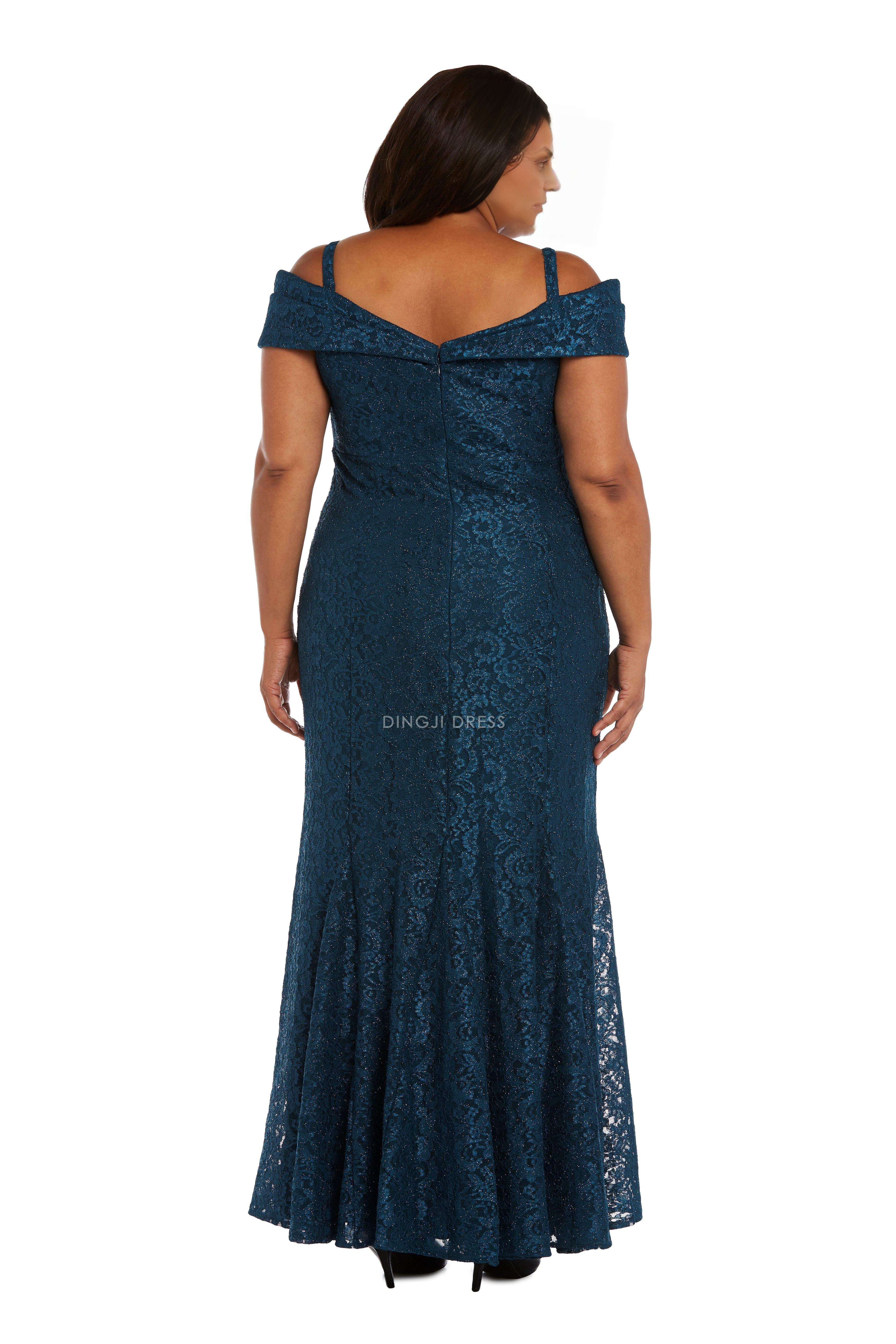 DingJiDress Evening Dress Plus Size Mermaid Off Shoulder Sweetheart Neckline Fashion Lace Dress Mother Of The Bride Dress