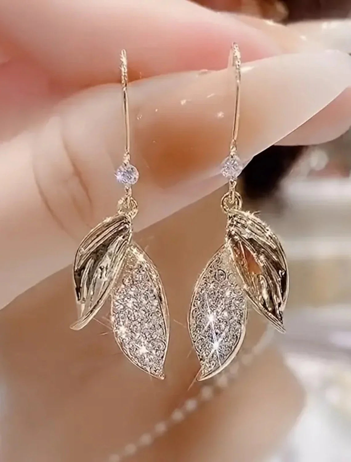 DingJiDress  Women¡® Drop Earring Fine Jewelry tylih imple Earring Jewelry Gold For Fall Wedding Party 1 Pair