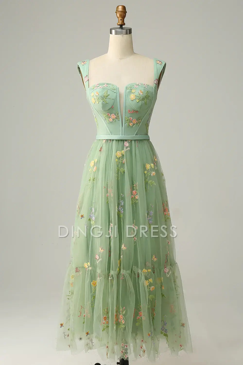 DingJiDress High Quality Dress Evening Dress Exquisite A Line Sweetheart Embroidery Fantastic Long Prom Dress