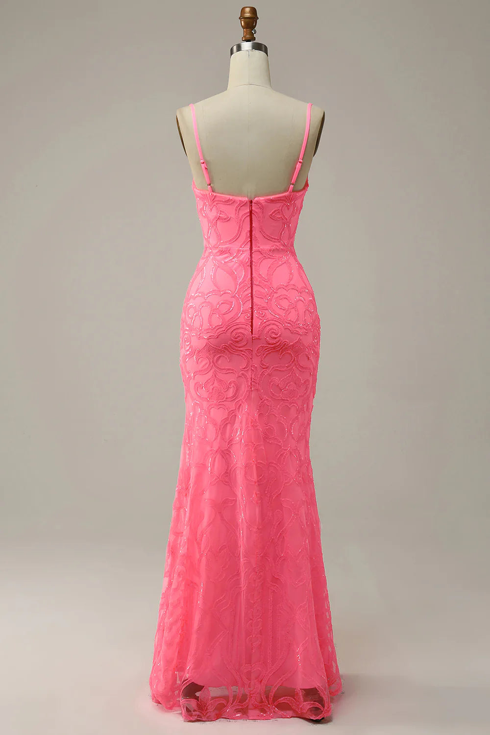 DingJiDress Blush Sheath Glitter Prom Dress with Sequins