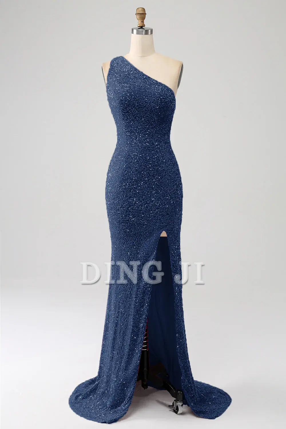 DingJiDress Prom Dress Mermaid One Shoulder Sparkly Sequins Slit Backless Luxury Charming Formal Women's Dresses Wedding Guests Dresses
