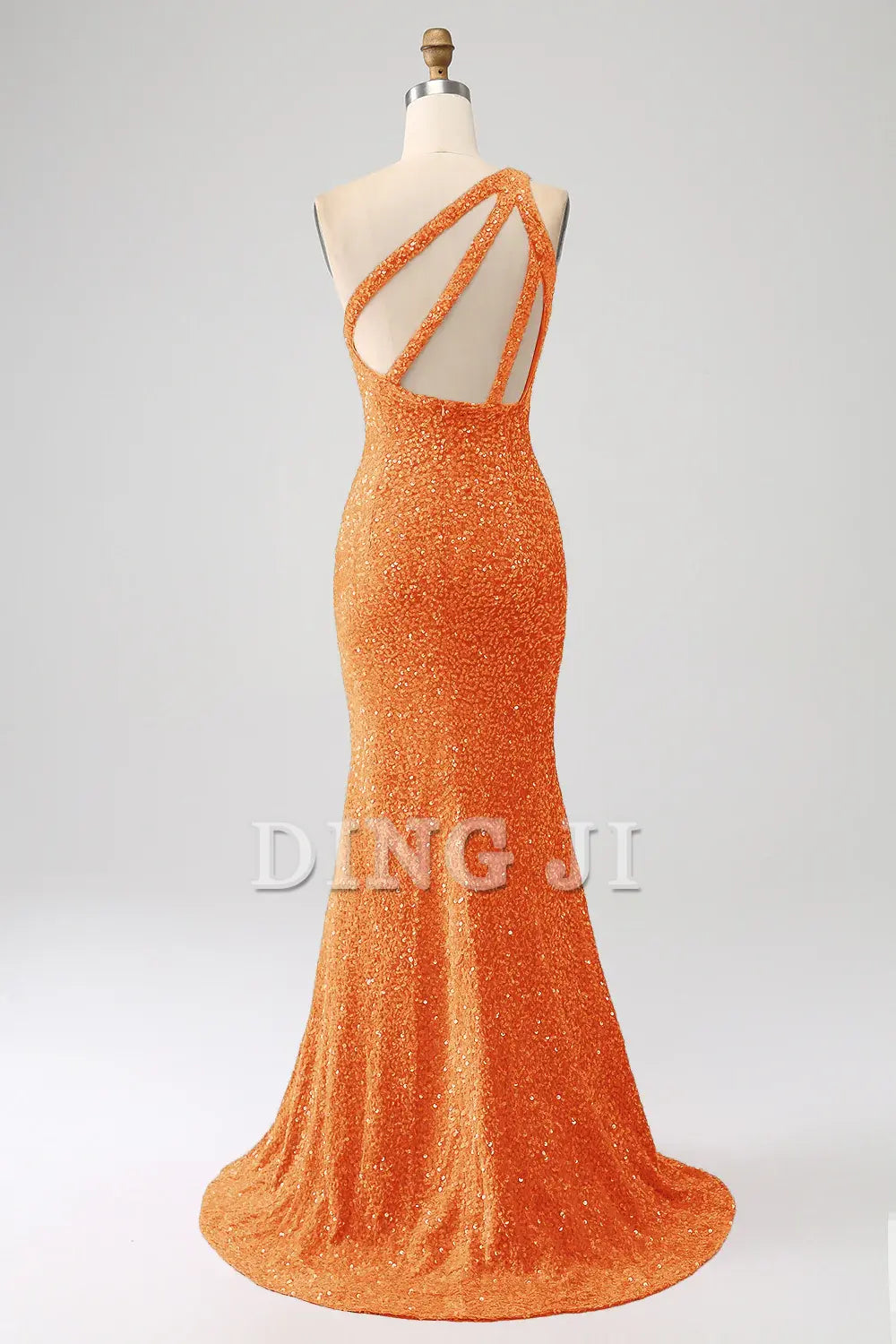 DingJiDress Prom Dress Mermaid One Shoulder Sparkly Sequins Slit Backless Luxury Charming Formal Women's Dresses Wedding Guests Dresses