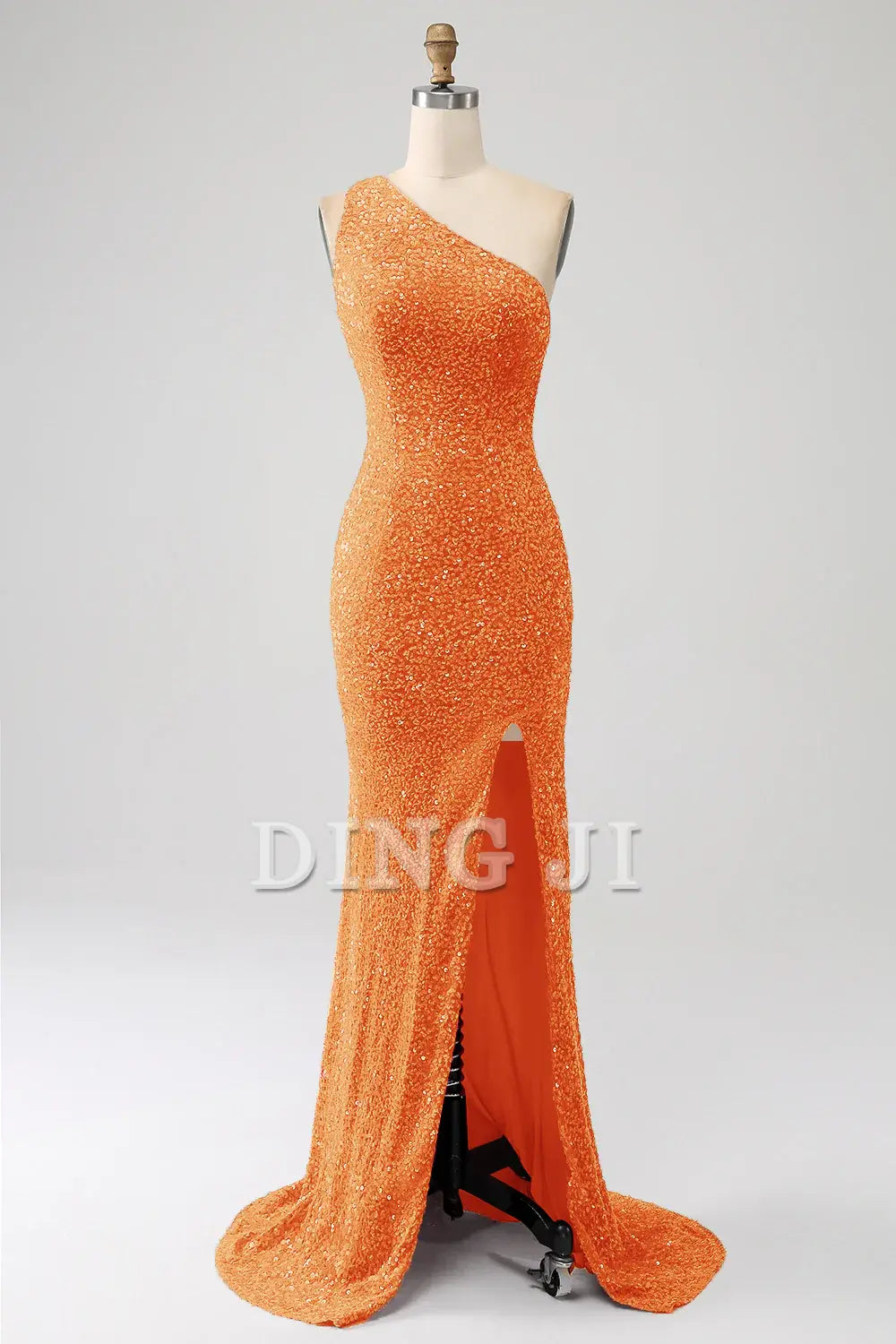 DingJiDress Prom Dress Mermaid One Shoulder Sparkly Sequins Slit Backless Luxury Charming Formal Women's Dresses Wedding Guests Dresses