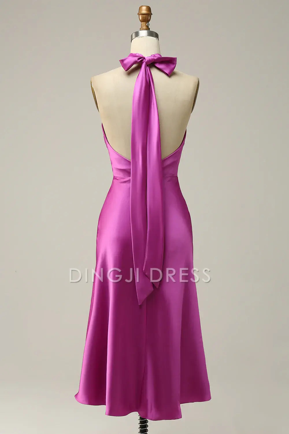 DingJiDress High Quality Dress Fashion Sheath Halter Neck Open Back Short Skirt Simple Prom Dress