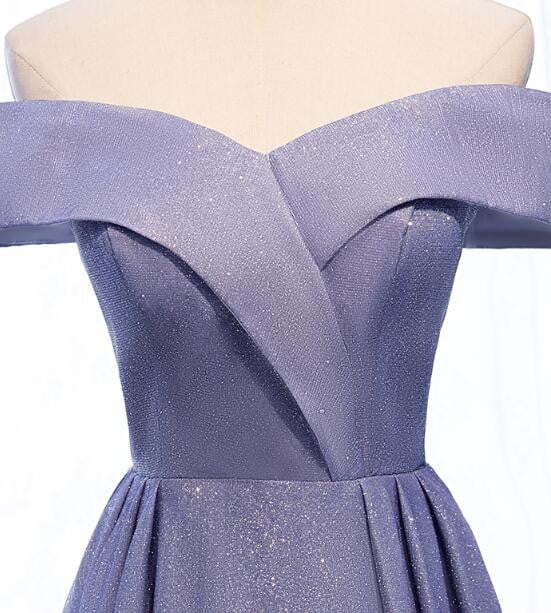 A-line Gradient Off Shoulder Long Party Dress Lace-up Formal Dress