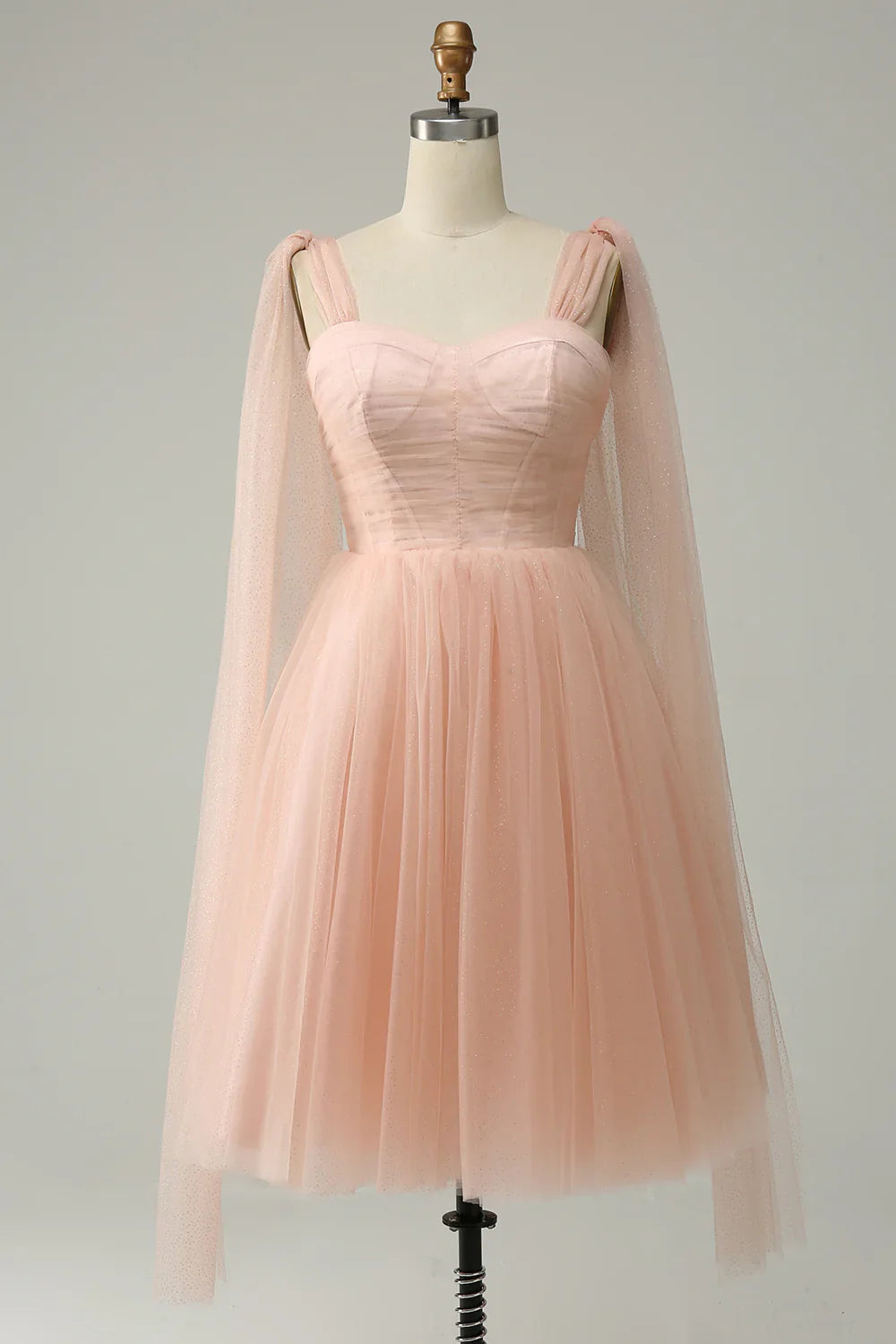 DingJiDress High Quality Dress Exquisite Tulle Sweetheart Straps Sparkle Short Prom Dress