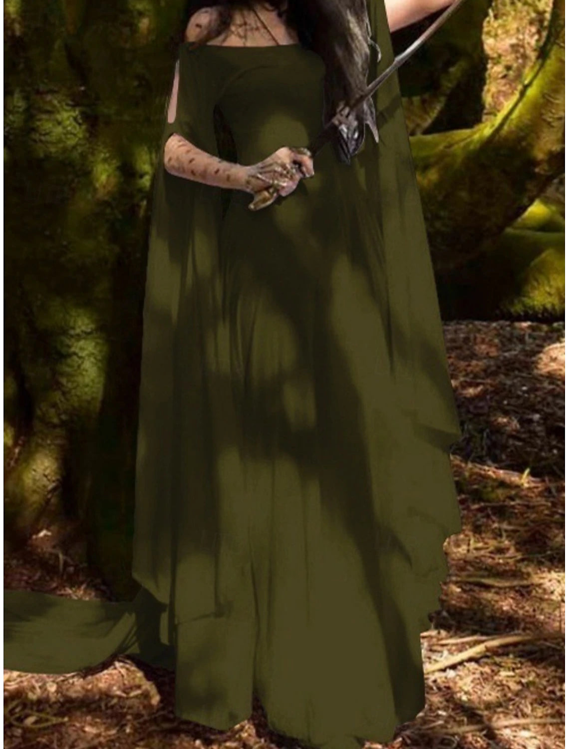 Women's Maxi Dress A Line Dress Off The Shoulder Dress Casual Party Going out Beach Regular Fit Solid Color 3/4 Length Sleeve Off Shoulder Light Blue White Purple Orange Summer